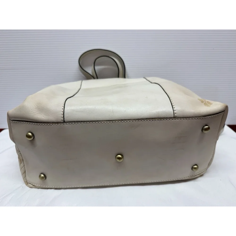 Patricia Nash FIORA Dome Satchel PURSE in IVORY TOOLED & FREE WALLET NWOT!